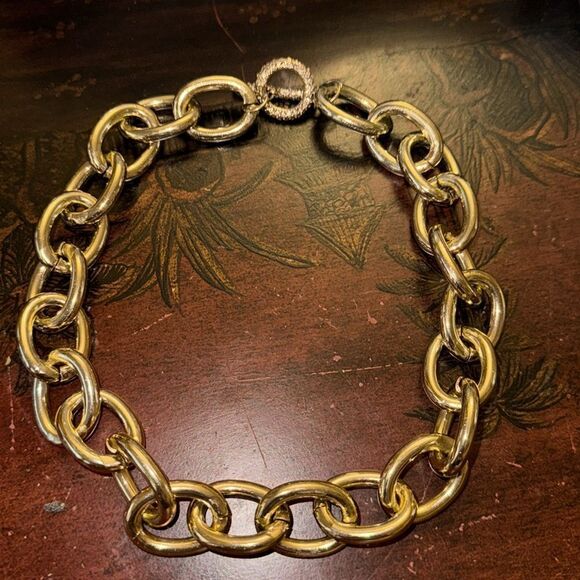 NWOT I.N.C. INTERNATIONAL CONCEPTS Gold-tone Toggle Chain-Link 18" Necklace - Picture 2 of 3